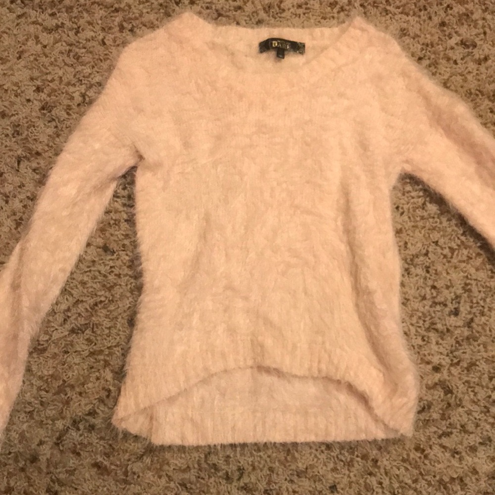 Fuzzy pink sweater! Size small. Great condition